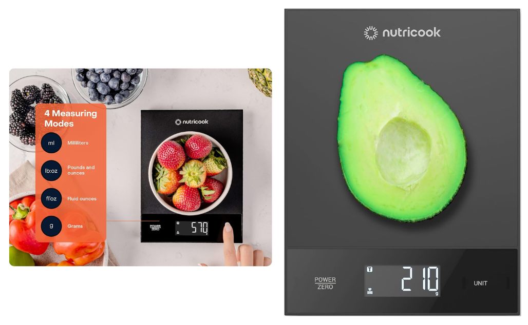 ترازوی آشپزخانه برند  Nutricook مدلKS205PK-ME  با ظرفیت 5 کیلوگرمی  برای پخت و پز