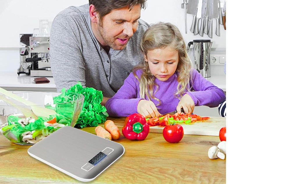 ترازوی آشپزخانه دیجیتالی برند  SKY-TOUCH چند منظوره با صفحه نمایش LCD