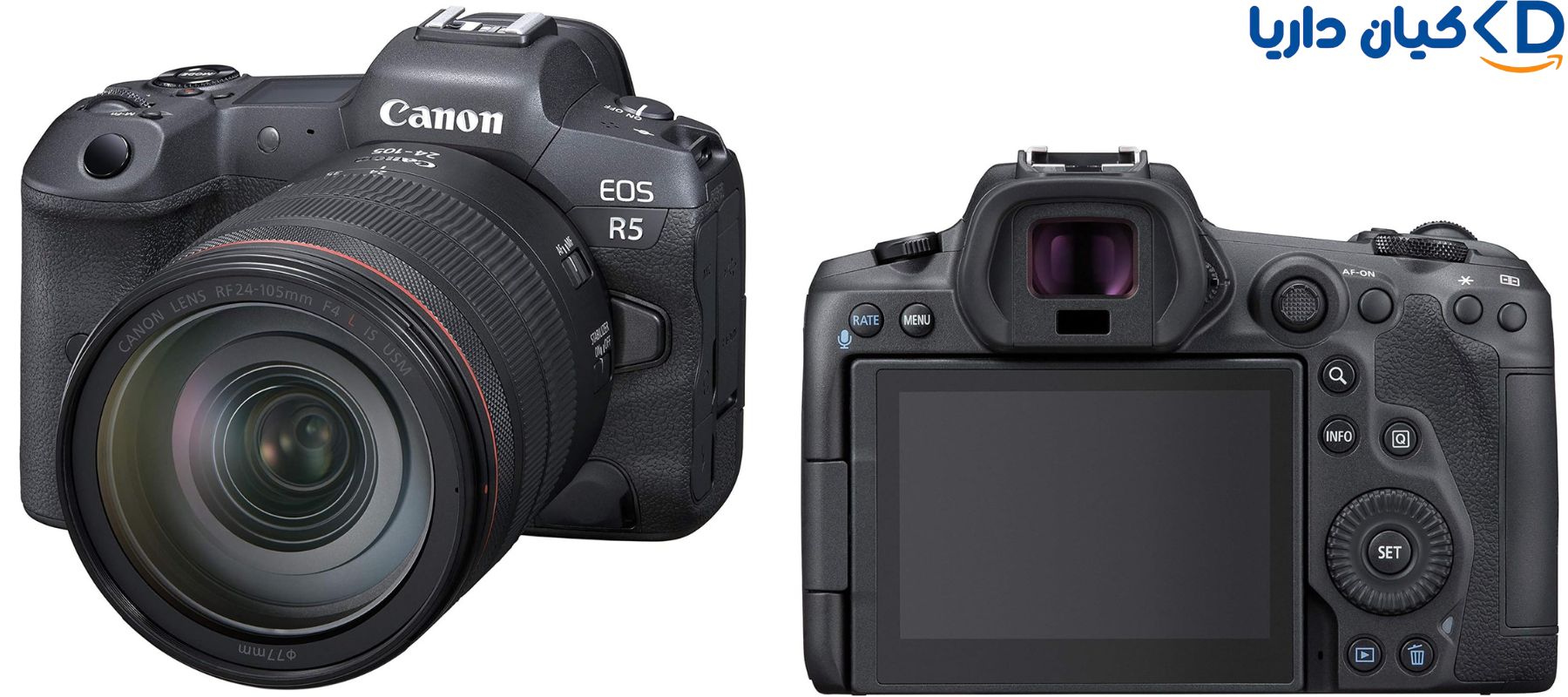 دوربین  عکاسی دیجیتال بدون آینه کانن مدل   EOS R5 Mirrorless Camera with 24-105mm f4 سنسور CMOS با رزولوشن 45 مگاپیکسلی برای تصاویر با جزئیات بالا
