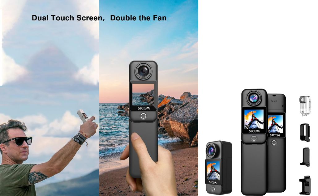 دوربین اکشن SJCAM C300 4K Dual Touchscreen Action Camera (Black)