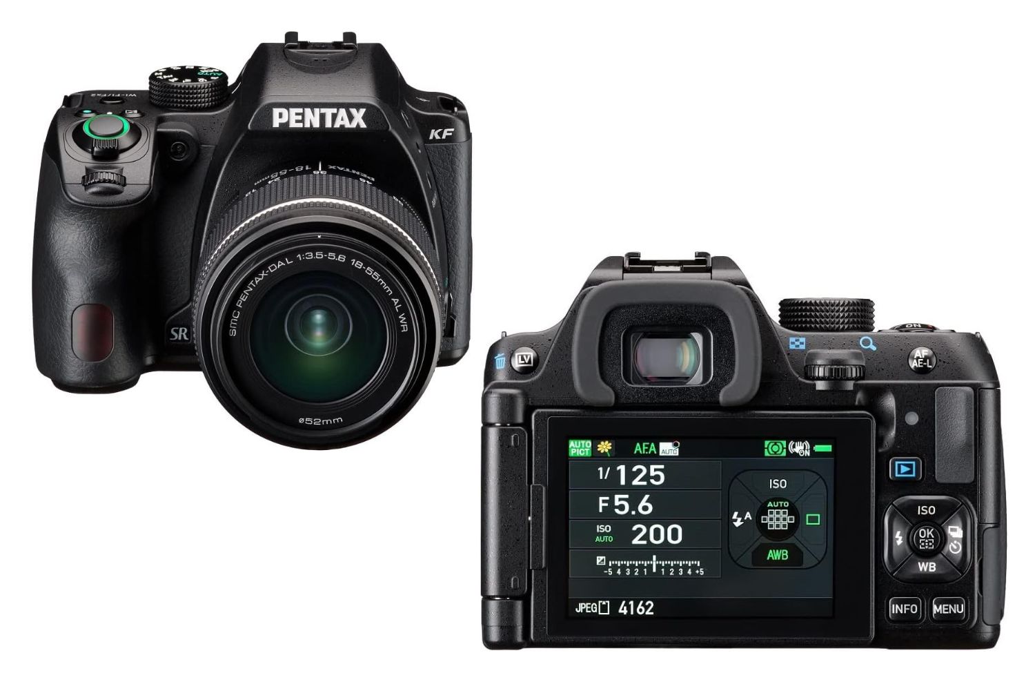 دوربین دیجیتال SLR پنتاکس KF سنسور APS-C، کیت لنز 18-55 WR
