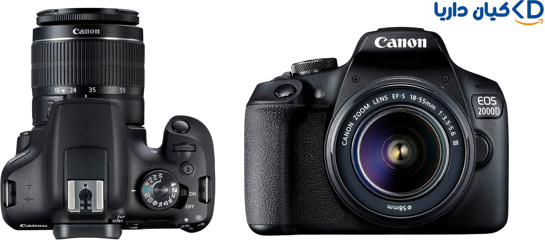 دوربین عکاسی دیجیتالی کانن مدل 2000 دی به همراه لنز Canon EOS 2000D Kit 18-55 III Lens با بهره‌گیری از سنسور APS-C با رزولوشن 24.1 مگاپیکسلی