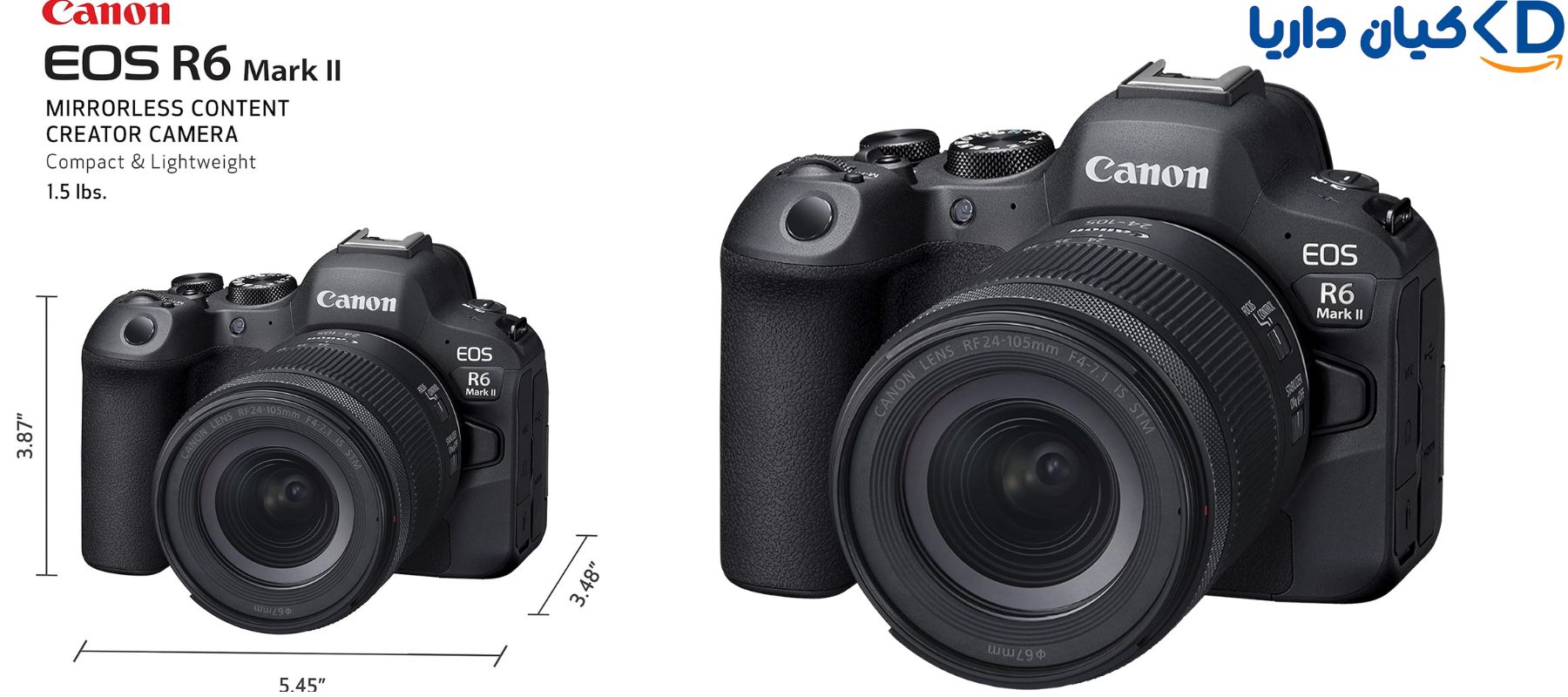 دوربین عکاسی دیجیتالی کانون مدل  Canon EOS R6 Mark II به همراه لنز RF24-105mm F4-7.1 IS STMترکیبی قدرتمند برای عکاسان و فیلمبرداران سرعتی