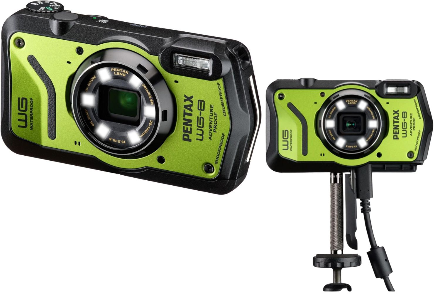 دوربین ماجراجویی PENTAX WG-8 ضد آب با رنگ سبز