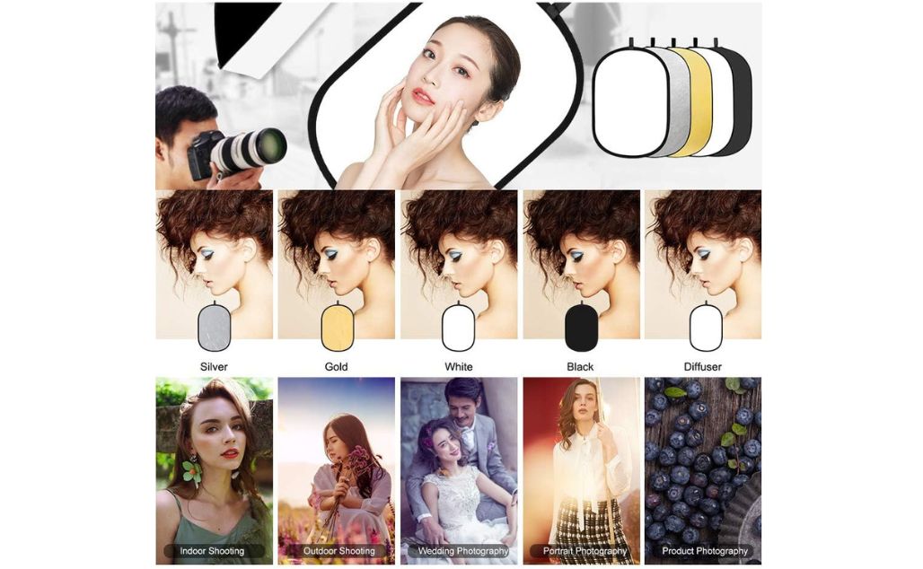 رفلکتور 100x150 سانتیمتر 5 کاره گودکس Godox 5 in 1 Collapsible 100x150cm Reflector