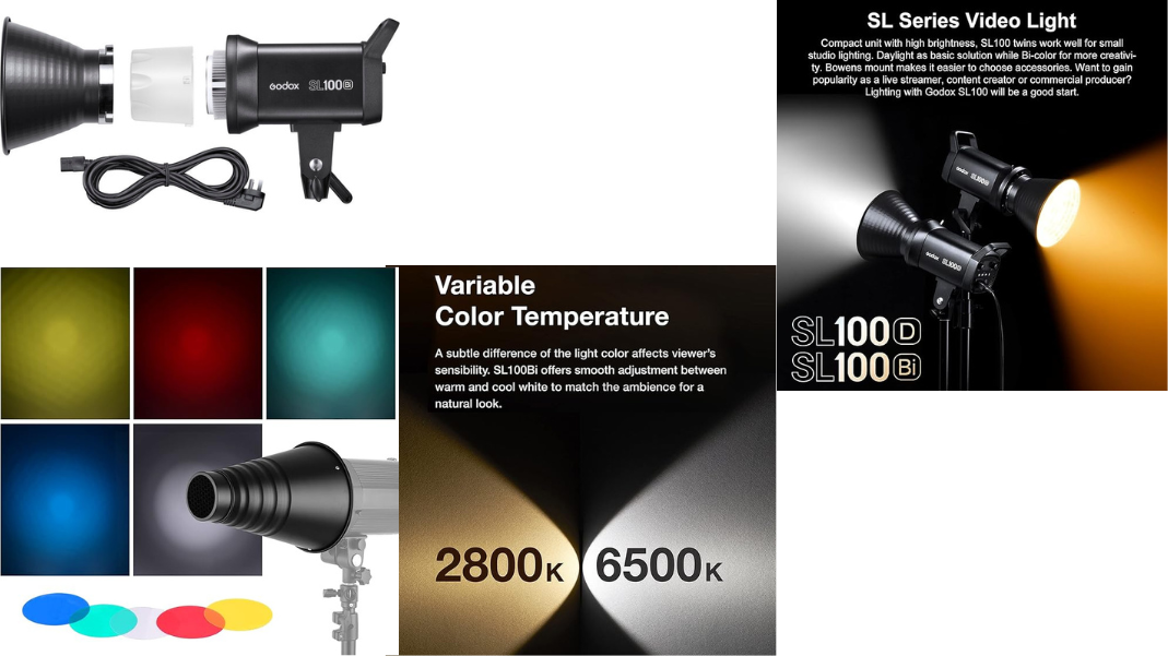 نور ال ای دی گودکس Godox SL100Bi Bi-Color LED Video Light