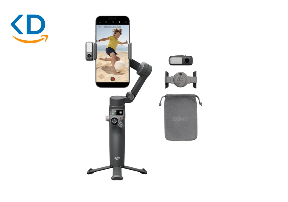 گیمبال موبایل دی جی آی مدل Osmo Mobile 7P - با میکروفون، نور، اپلیکیشن Mimo