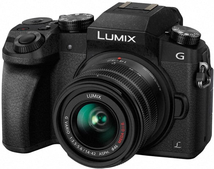 دوربین عکاسی دیجیتالPanasonic Lumix DMC-G7 بدون آینه با لنزهای 14-42 میلی متر