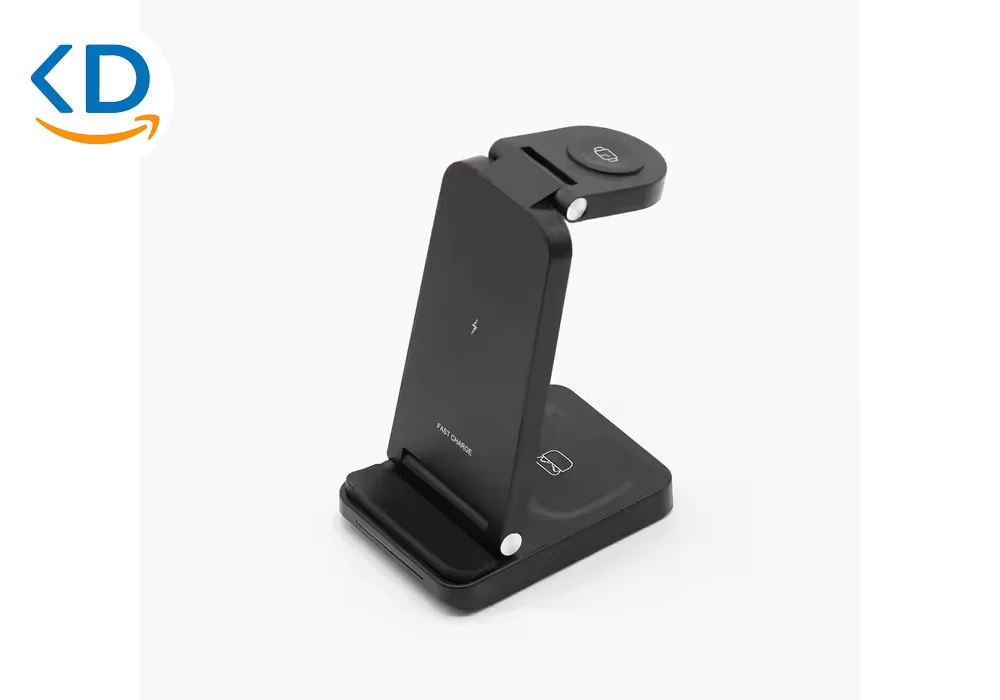 شارژر بی‌ سیم تاشو ۳ کاره مدل IS-S90 با توان ۱۵ وات