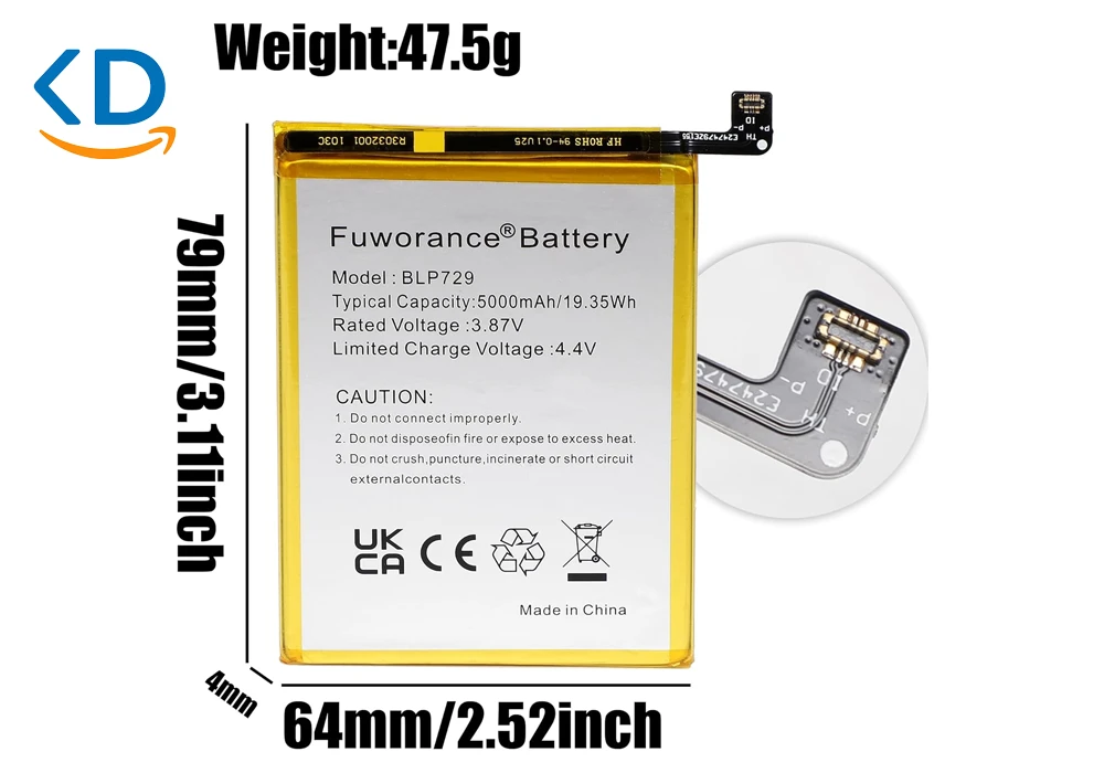 باتری Fuworance مدل BLP729