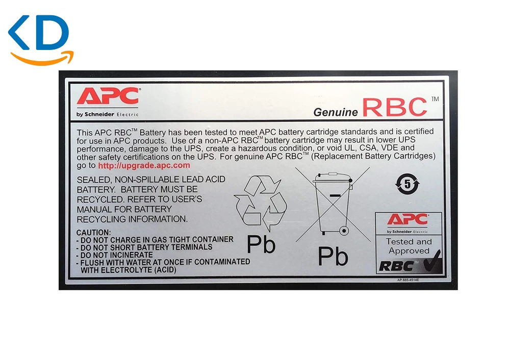 باتری جایگزین یو پی اس مدل APC RBC55