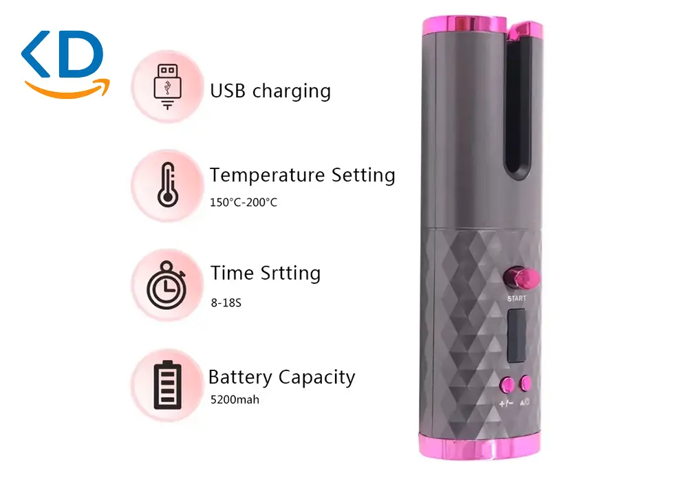 مزایای استفاده از فرکننده موی بی‌سیم و خودکار – قابل شارژ با USB، ضد سوختگی