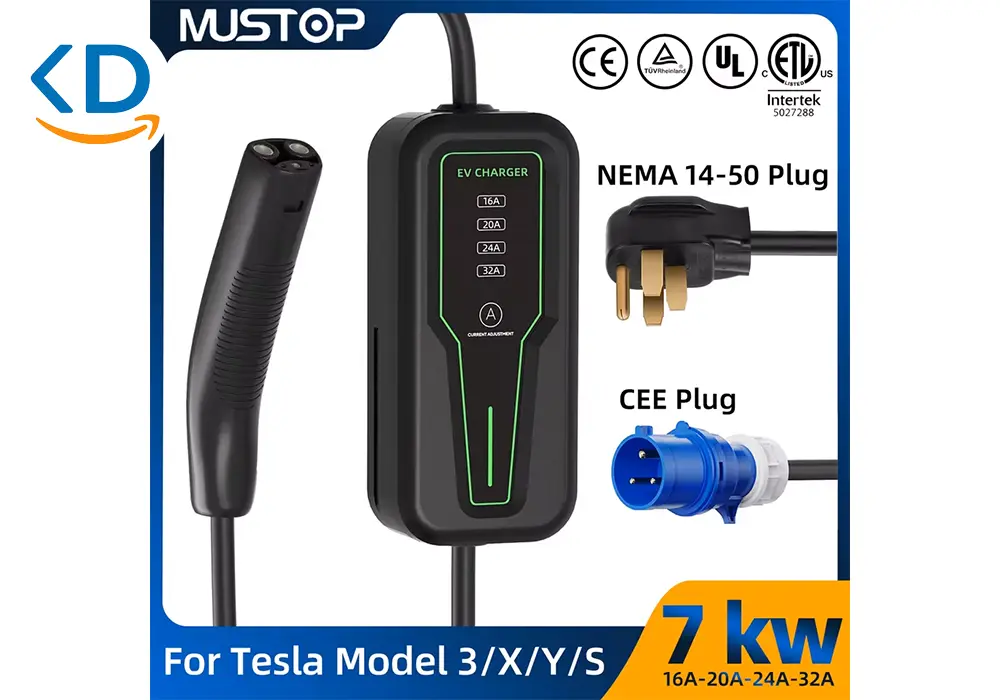 شارژر قابل حمل MUSTOP 32A مخصوص تسلا