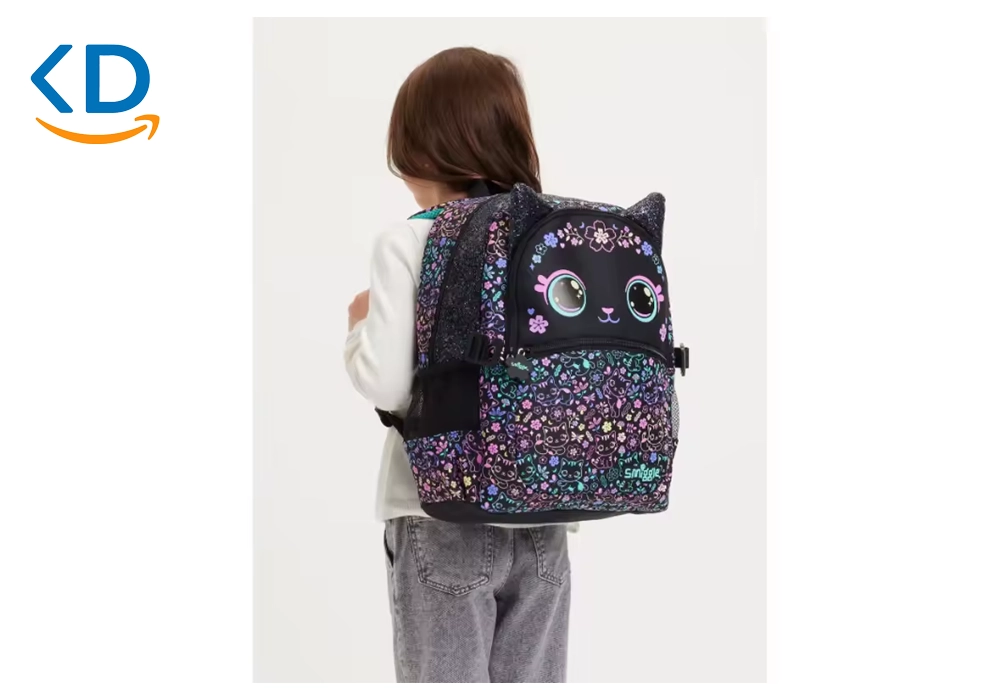 کوله پشتی مدرسه Smiggle استرالیا - مشکی با طرح گربه