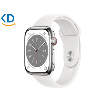 ساعت Apple Watch Series 8 GPS Cellular 45mm استیل نقره‌ای