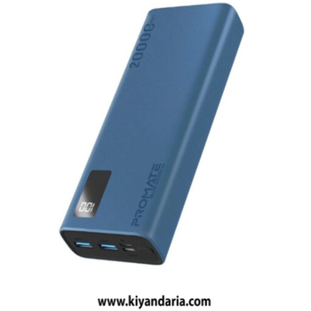 پاوربانک  هوشمند Promate 20000mAh -(آبی)
