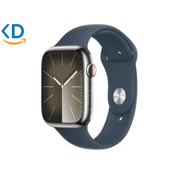 ساعت Apple Watch Series 9 GPS + Cellular 45mm استیل نقره‌ای