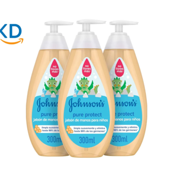 مایع دستشویی کودک Johnsons Baby مدل Pure Protect حجم 300 میلی‌ لیتر