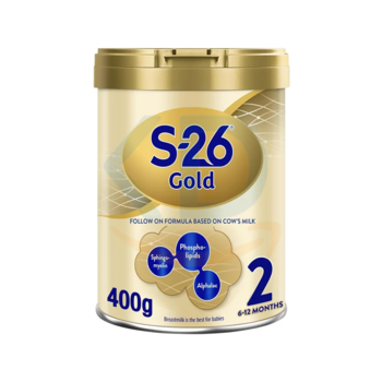 شیر خشک S26 Gold 2 مناسب نوزادان 6 تا 12 ماه – 400 گرمی