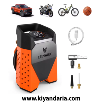 پمپ باد قابل حمل برند ETENWOLF مدل S3se Tire Inflator