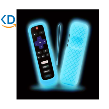 کاور کنترل ریموت سیلیکونی نورانی تلویزیون TCL Hisense Roku - آبی