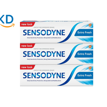 خمیردندان سنسوداین Sensodyne مدل Extra Fresh بسته 3 عددی (75 میلی‌ لیتر)