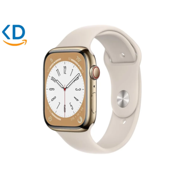 ساعت Apple Watch Series 8 GPS  Cellular 45mm استیل طلایی