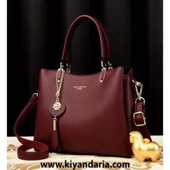 کیف دستی زنانه شیک مدل Vintage – رنگ زرشکی