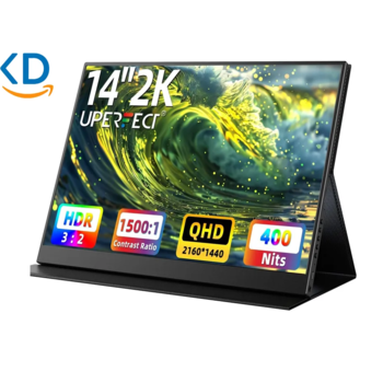 صفحه نمایش پرتابل UPERFECT 14 اینچ 2K QHD با USB-C و HDMI