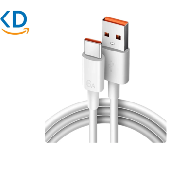 کابل شارژ سریع تایپ C با جریان 6 آمپر و روکش PVC مقاوم