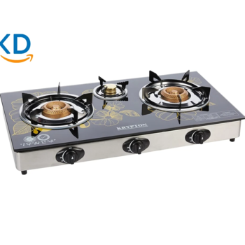 اجاق گاز رومیزی 3 شعله Krypton مدل KNGC6060 - استیل ، شیشه مقاوم