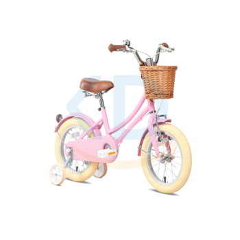 دوچرخه کودک Glerc Little Molly مدل 14 اینچ با چرخ کمکی و سبد حصیری