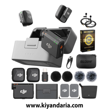 میکروفون بی سیم یقه ای فوق سبک DJI Mic Mini مدل2 TX + 1 RX + Charging Case