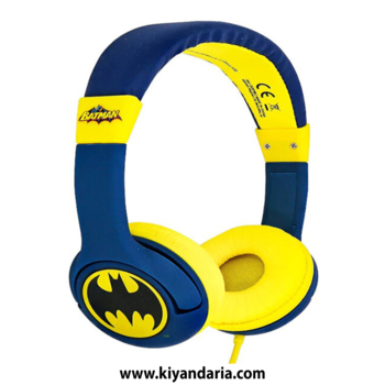 هدفون OTL Batman Wired On-Ear Foldable & Adjustable Kids Headphones, Multicolour