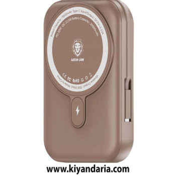 پاوربانک موناکو 20000 میلی آمپری Green Lion،  Magsafe(رنگ تیتانیوم صحرایی)