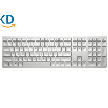 کیبورد بی‌سیم HP 970 قابل برنامه‌ریزی (نقره‌ای)