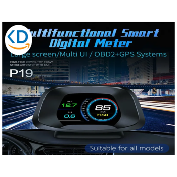 نمایشگر هدآپ Tobys P19 دیسپلی خودرو (HUD) با OBD2 + GPS، چندکاره با نمایش اطلاعات خودرو