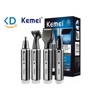 ست اصلاح حرفه‌ای 4 کاره Kemei مدل USB شارژی – مخصوص بینی، گوش، ابرو و ریش