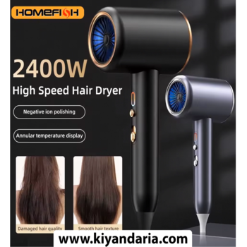 سشوار حرفه‌ ای مدل F33 T821 با توان 2400 وات HOMEFISH مشکی