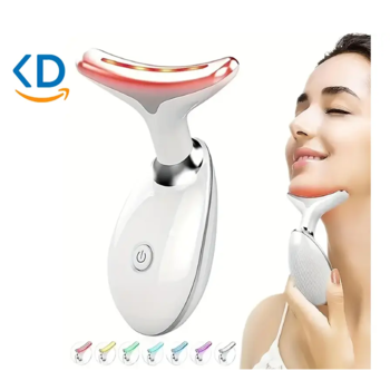 دستگاه ماساژ گردن و صورت 7 رنگ LED با قابلیت ویبره و شارژ USB