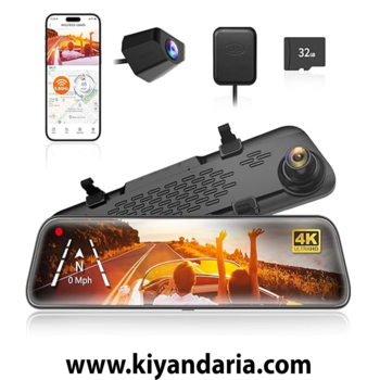 دوربین آینه ای خودرو 4K مدل WOLFBOX G840S