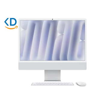 کامپیوتر همه کاره imac2024 (24اینچ، 256GB ssd ،16GB ram، 10-C CPU) نقره ای