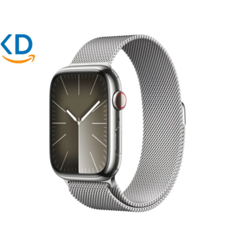 ساعت Apple Watch Series 9 GPS Cellular 45mm استیل نقره‌ای میلانیز
