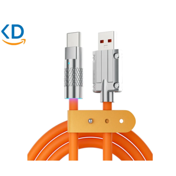 کابل شارژ سریع N2 Silicon USB Type-C - نارنجی