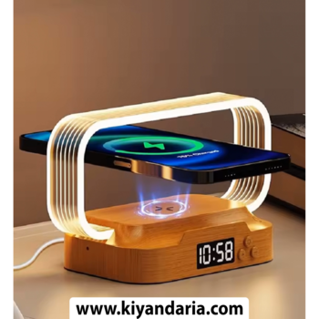 چراغ خواب LED چند کاره مدل شارژی با پایه شارژ بی سیم