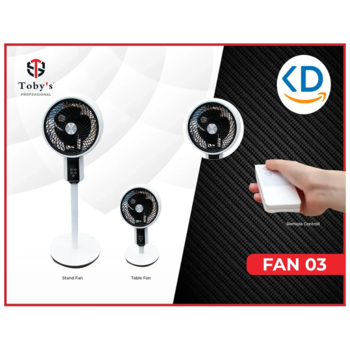 پنکه پایه‌ دار عمودی توربینی توبیز Fan-03 ، کنترل از راه دور