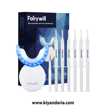 کیت سفید کننده دندان Fairywill مدل L6 همراه با ژل 22٪ و نور LED مخصوص دندان های حساس
