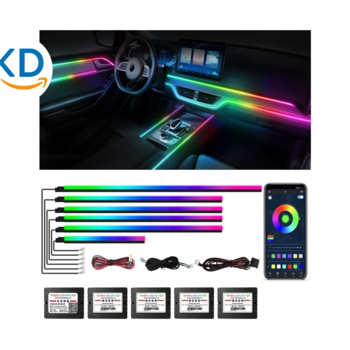 چراغ LED داخل خودرو Dream Light 6in1 با کنترل اپلیکیشن  و چند حالت نورپردازی