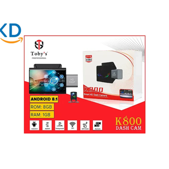 دوربین خودرو Tobys K800 Dash Cam 4G حرفه ای با صفحه لمسی و اندروید 8.1