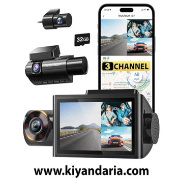 دوربین خودرو 3 کانال مدل WOLFBOX i07